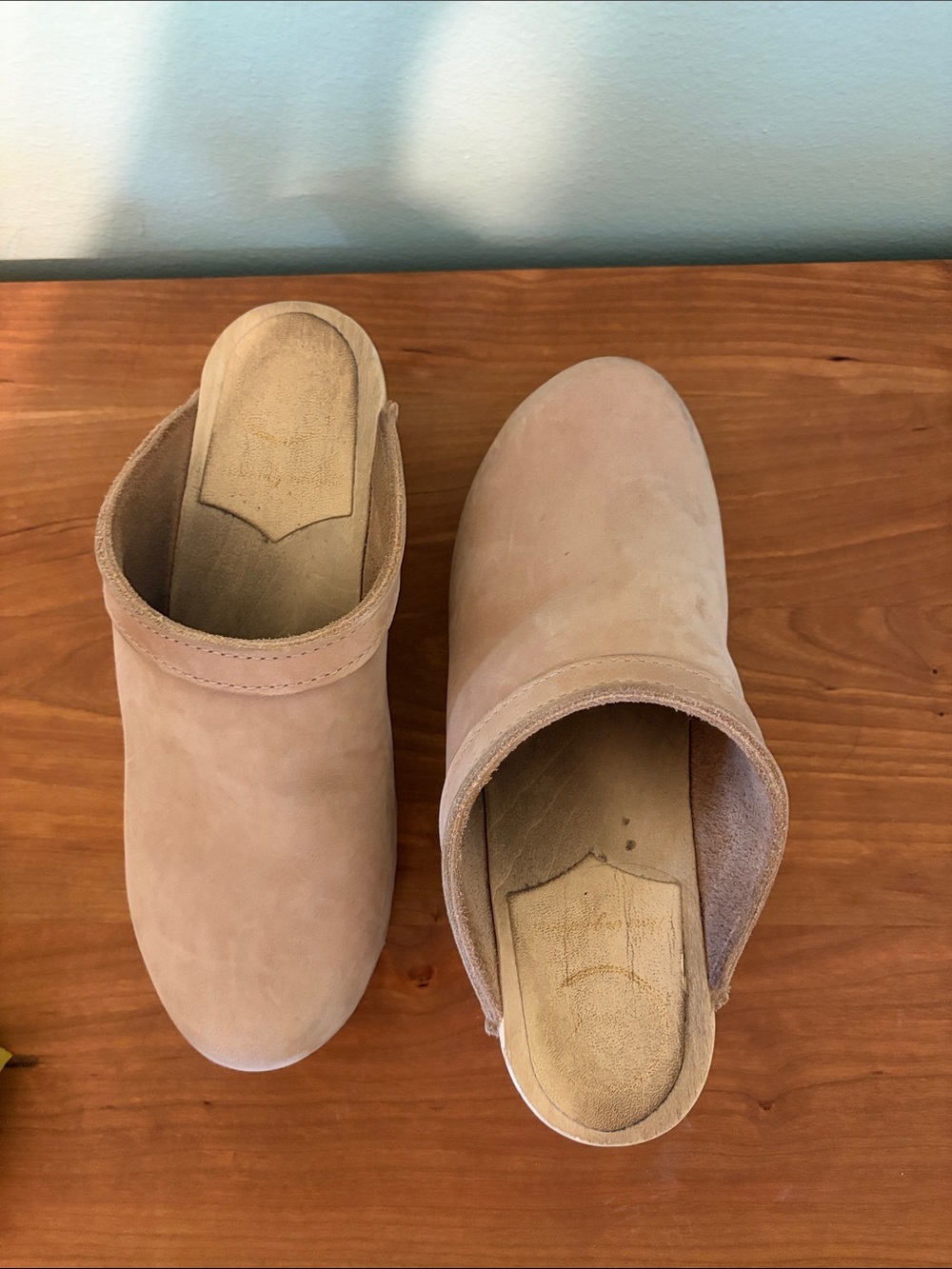 No. 6 Dusty Rose Suede Clogs - Picture 3 of 4